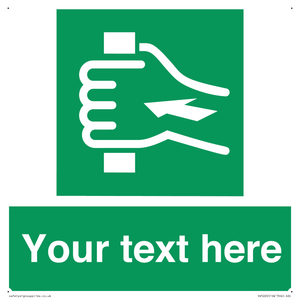 Custom Push Bar Sign